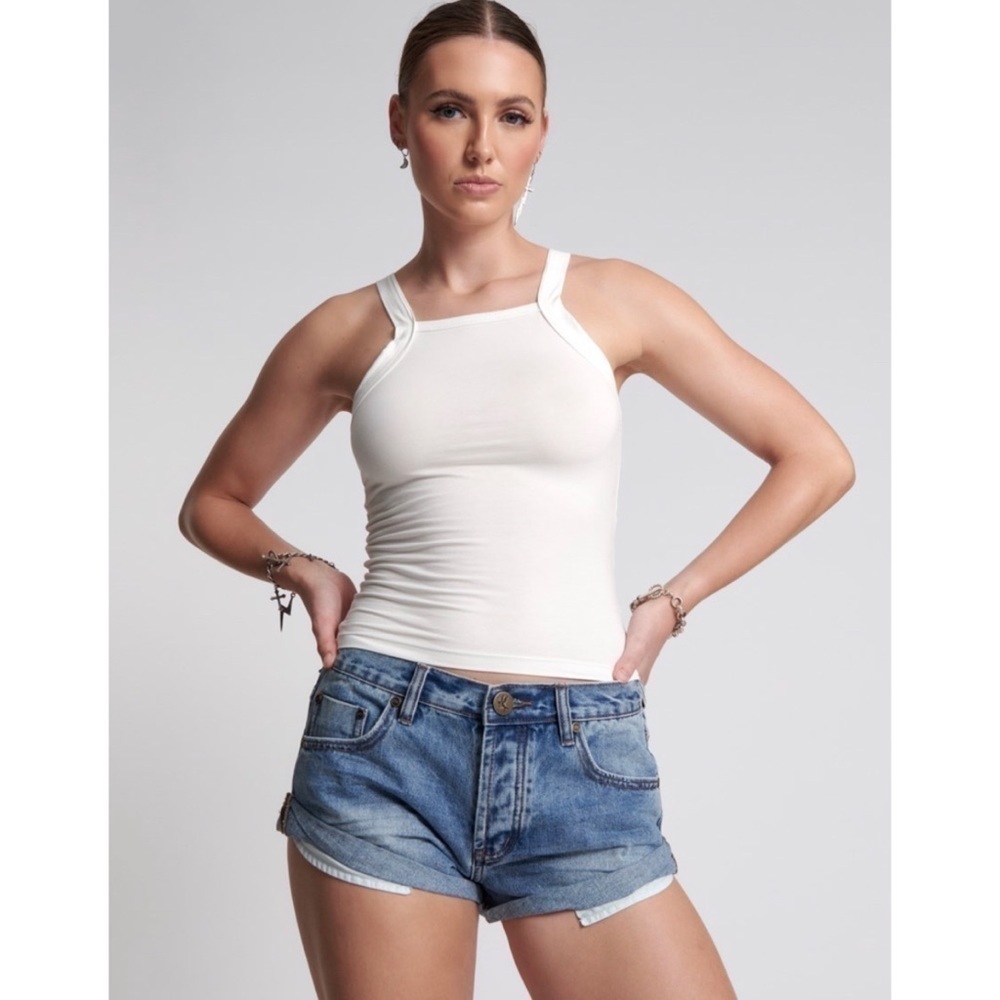 ONE Teaspoon • Vintage High waisted Bandit denim shorts